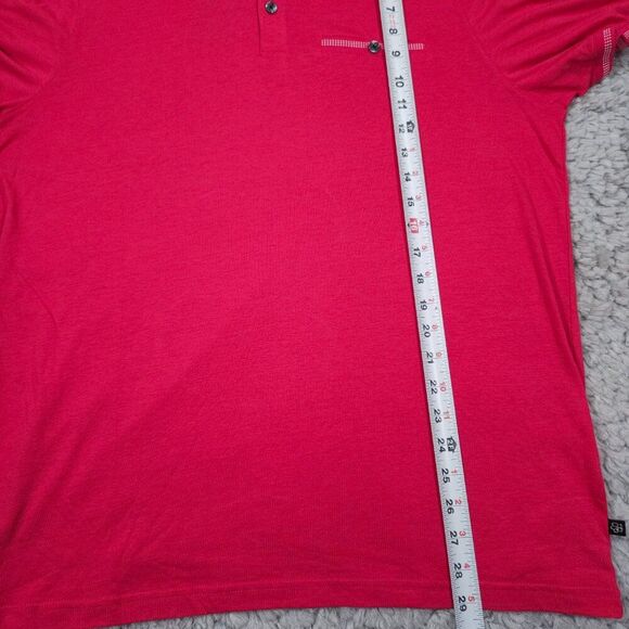 Ted Baker Tortila Slim Fit Tipped Pocket Cotton Modal Polo Deep Pink Large 4 - Picture 10 of 11